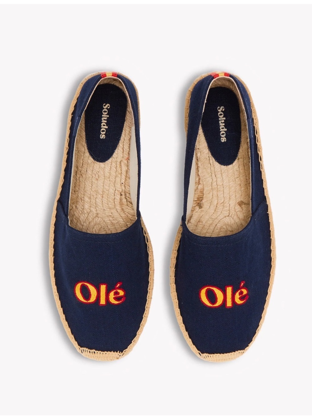 Soludos Espadrille Blue Spain Ole with Colorful Embroidery